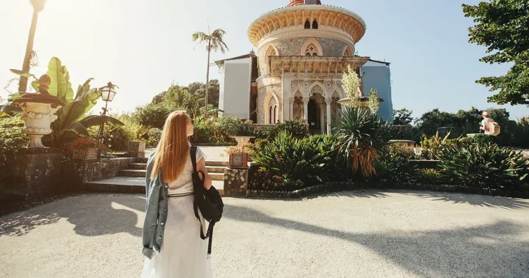 From Lisbon: SINTRA, Queluz, Monserrate, Castelo dos Mouros and Azenhas do Mar