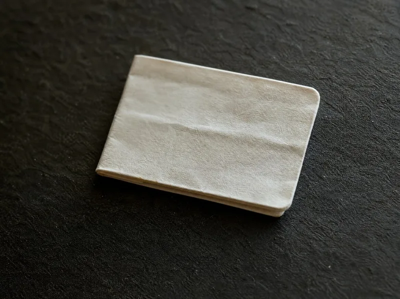 A folded slip of pale paper, its corners softened from a pocket